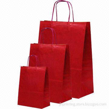 Eco-friendly Kraft Paper Bag, Recyclable, OEM Orders are Welcome